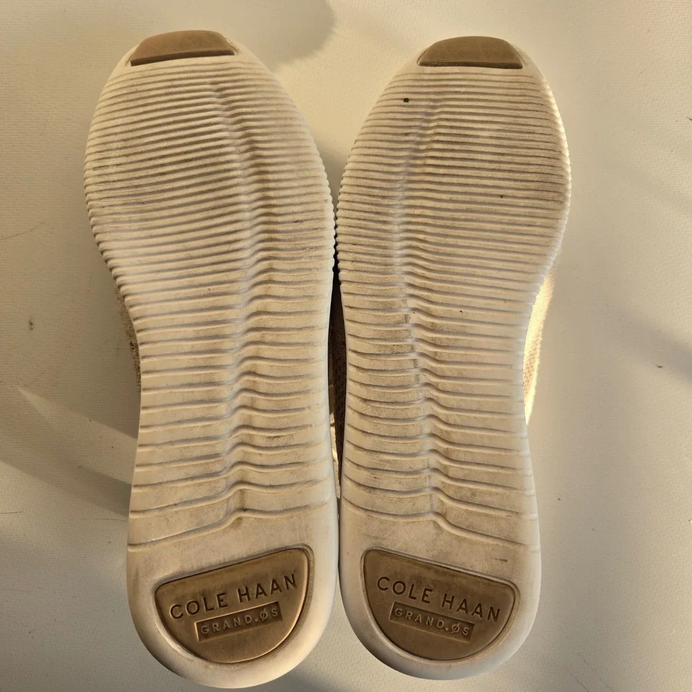Cole Haan 2 ZEROGRAND Stitchlite Oxford Knit Sneakers Tan Gold Women‎ US 7 B